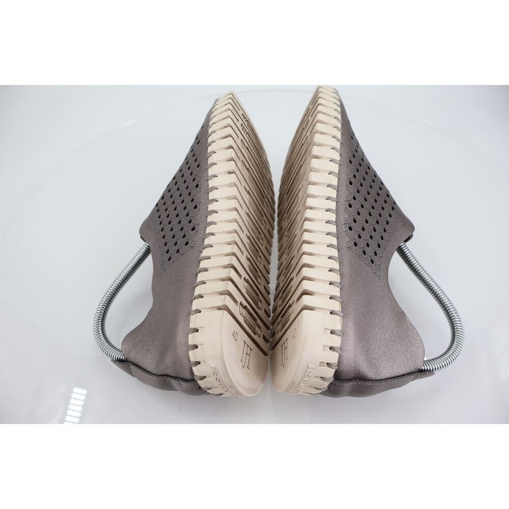 Ilse Jacobsen Women's Tulip Sneaker Size 40 10 Slip On Shoe Silver Perforated - Picture 8 of 12